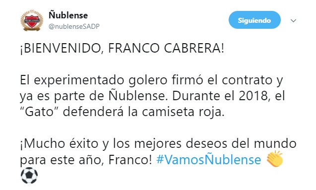 CABRERA A ÑUBLENSE