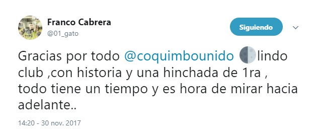 CABRERA DEJA COQUIMBO