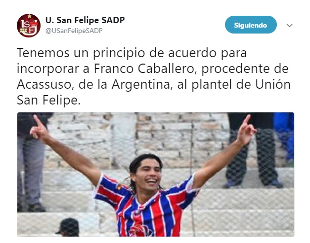 CABALLERO A UNIÓN SAN FELIPE