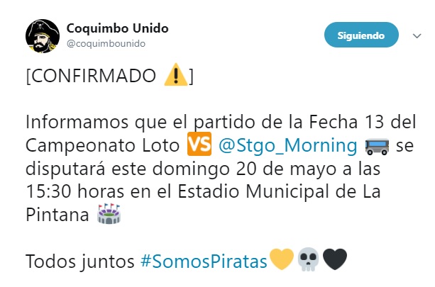 MORNING COQUIMBO CAMBIO DE DÍA