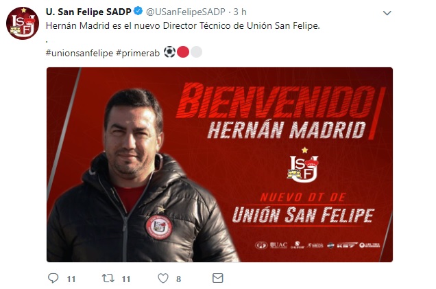 HERNÁN MADRID VUELVE A U. SAN FELIPE