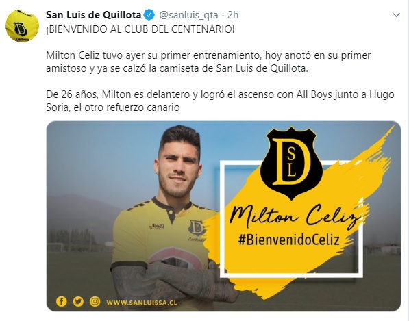 MILTON CÉLIZ REFUERZO DE SAN LUIS