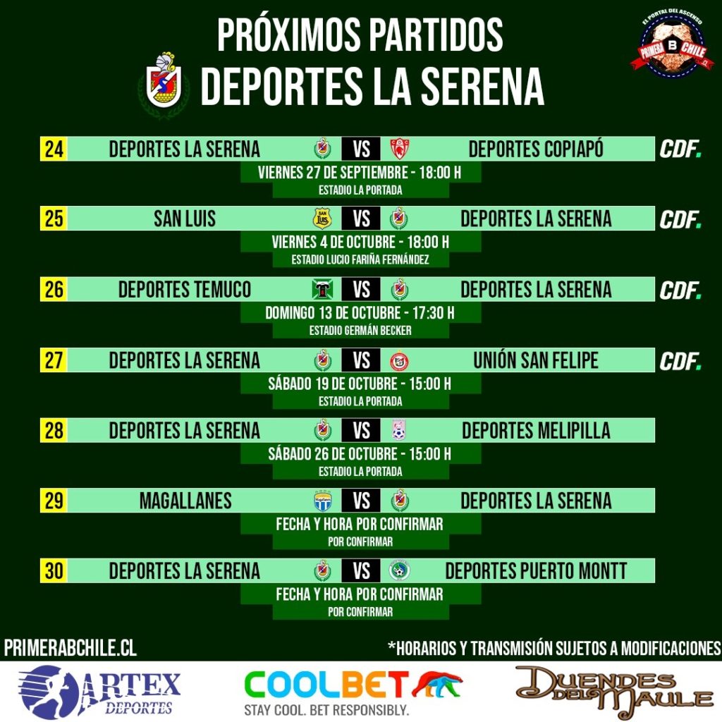 FIXTURE DEPORTES LA SERENA