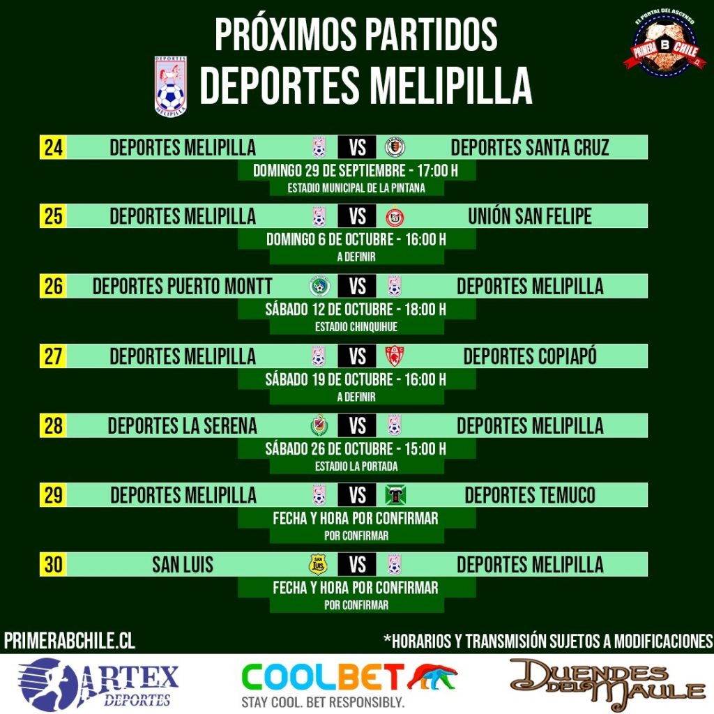 FIXTURE DEPORTES MELIPILLA