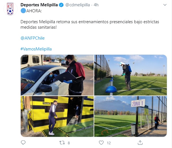 MELIPILLA REGRESA A LOS ENTRENAMIENTOS