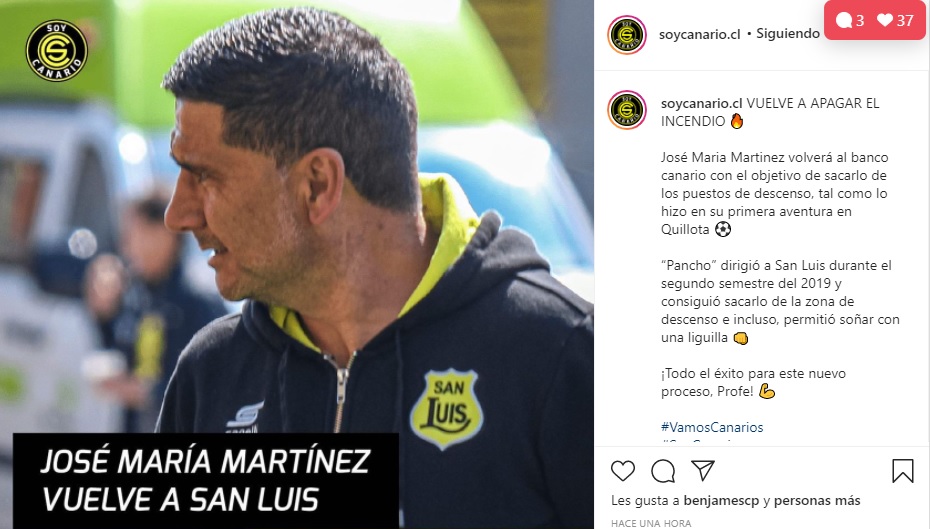 JOSÉ MARÍA MARTÍNEZ REGRESARÁ A SAN LUIS