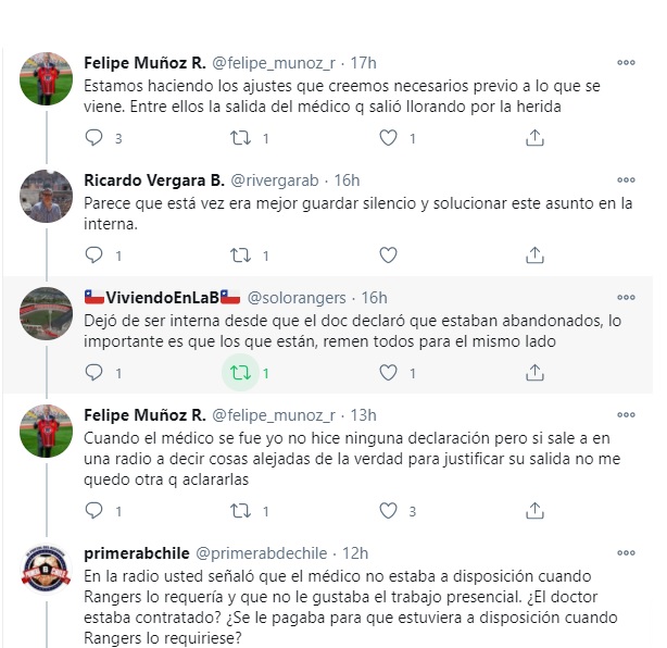 MUÑOZ LE RESPONDE A TRAIPE