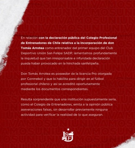 COMUNICADO POR LICENCIA PRO CONMEBOL