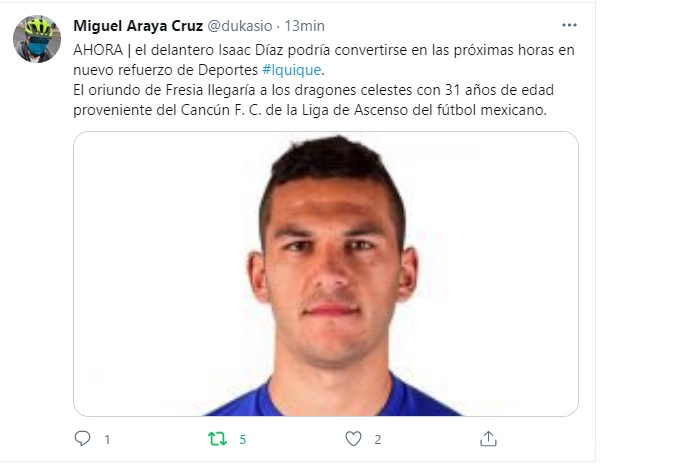 ISAAC DÍAZ PODRÍA IR A DEPORTES IQUIQUE