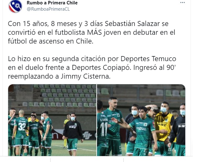 SEBASTIÁN SALAZAR DEBUT