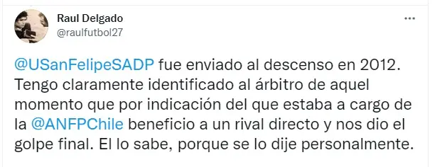 8. DELGADO RECUERDA EL DESCENSO Y EL ARBITRAJE