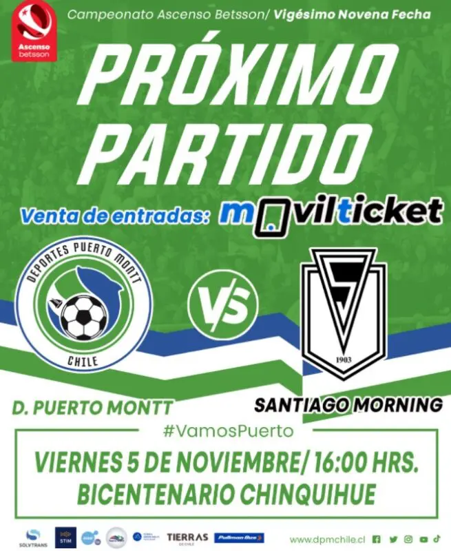 DEPORTES PUERTO MONTT RECIBE A SANTIAGO MORNING