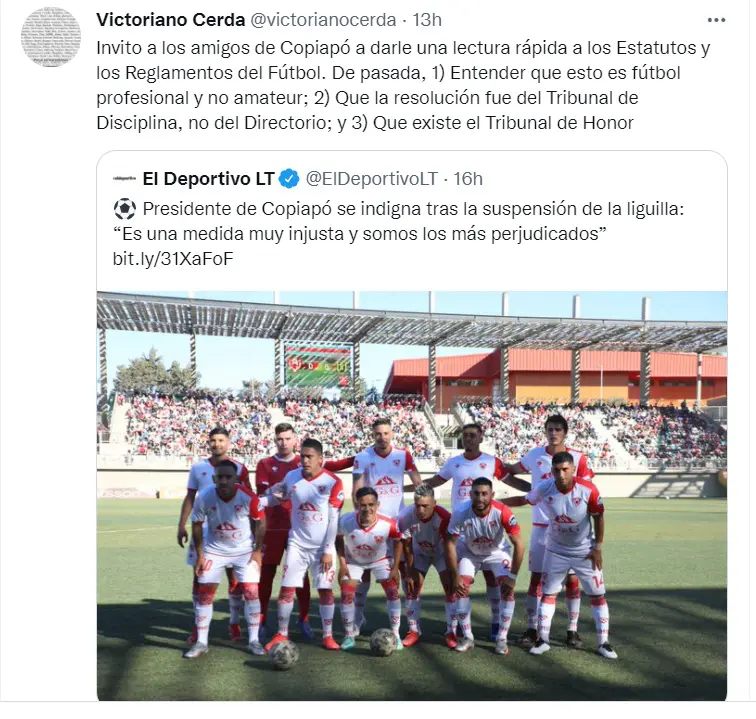 HUACHIPATO LE RESPONDE A COPIAPÓ