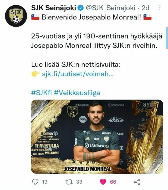 José Pablo Monreal presentado en Finlandia