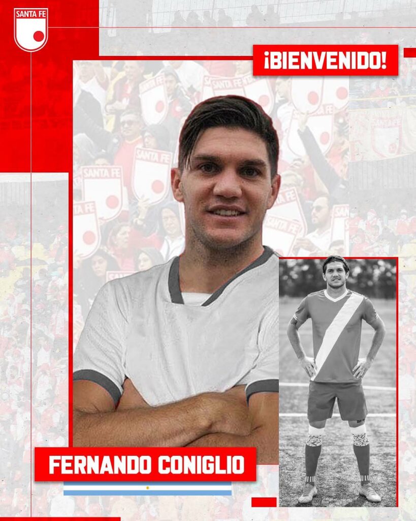 Fernando Coniglio presentado en Independiente Santa Fe Colombia 2022