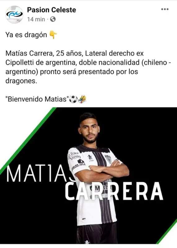 MATIAS CARRERA A IQUIQUE