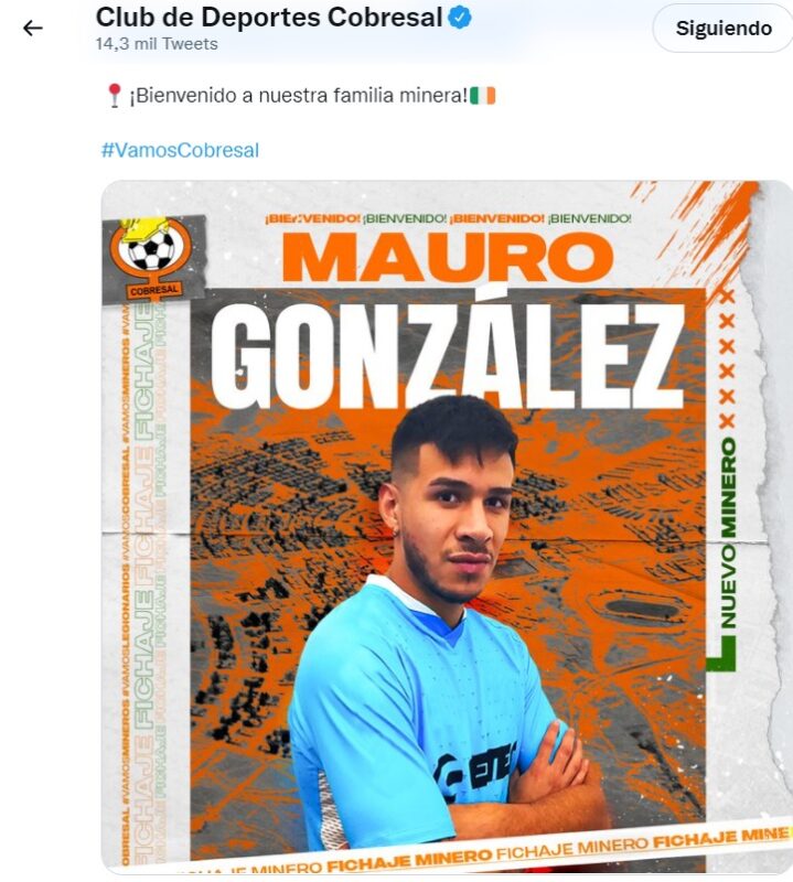 MAURO GONZALEZ A COBRESAL