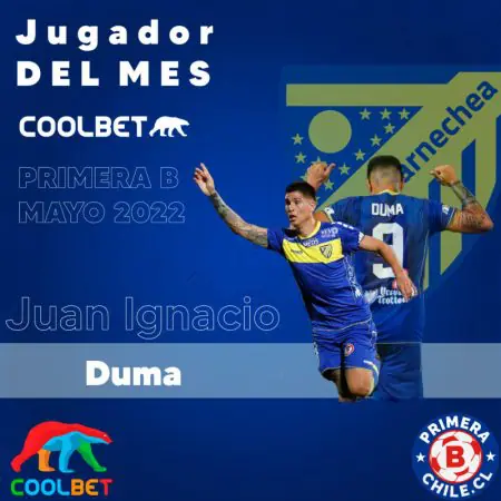 GRAFICA JUAN IGNACIO DUMA JUGADOR DEL MES DE MAYO EN PRIMERA B