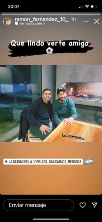 Ramon Fernandez y Marcelo Larrondo juntos en Argentina 2022 junio