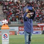 El técnico de los ascensos de Deportes Copiapó a Primera B, Gerardo Silva, fue homenajeado por el club atacameño