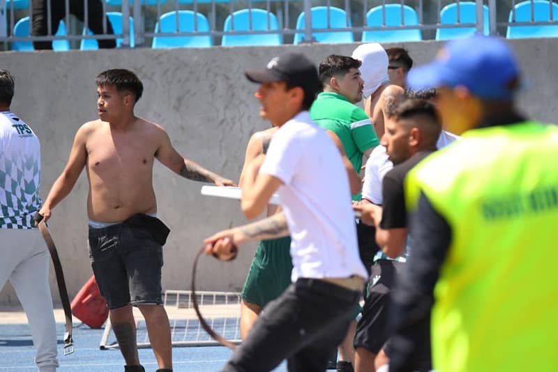 Incidentes en el duelo Deportes Iquique vs Santiago Wanderers.