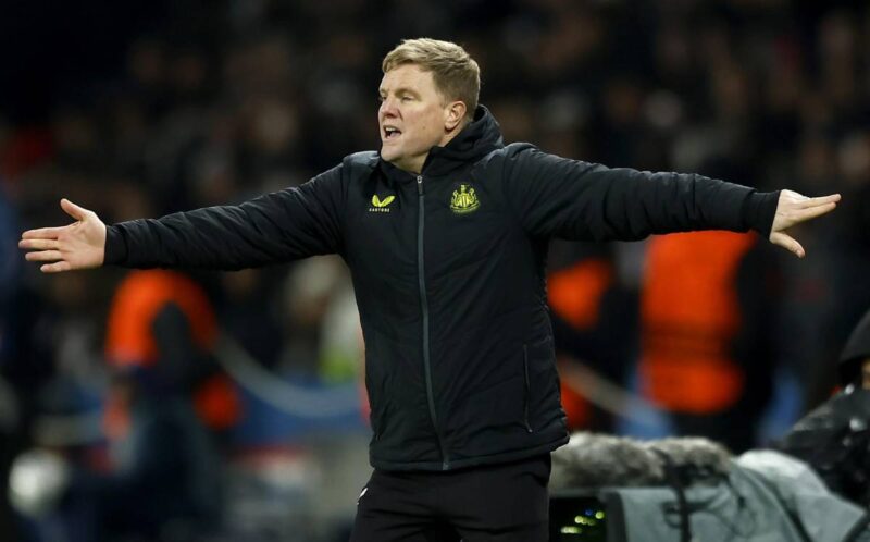 Eddie Howe lamenta polémico penal en empate de Newcastle con PSG