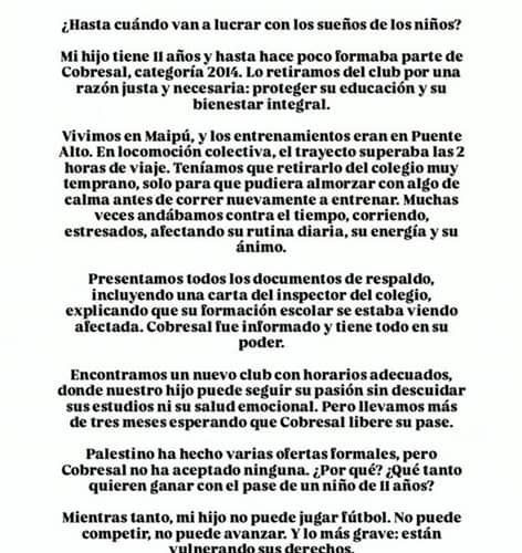 Joven promesa de Cobresal sufre obstáculos en su desarrollo
