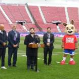 El Presidente Gabriel Boric realizo la presentación del Mundial Sub 20 en el Estadio Nacional